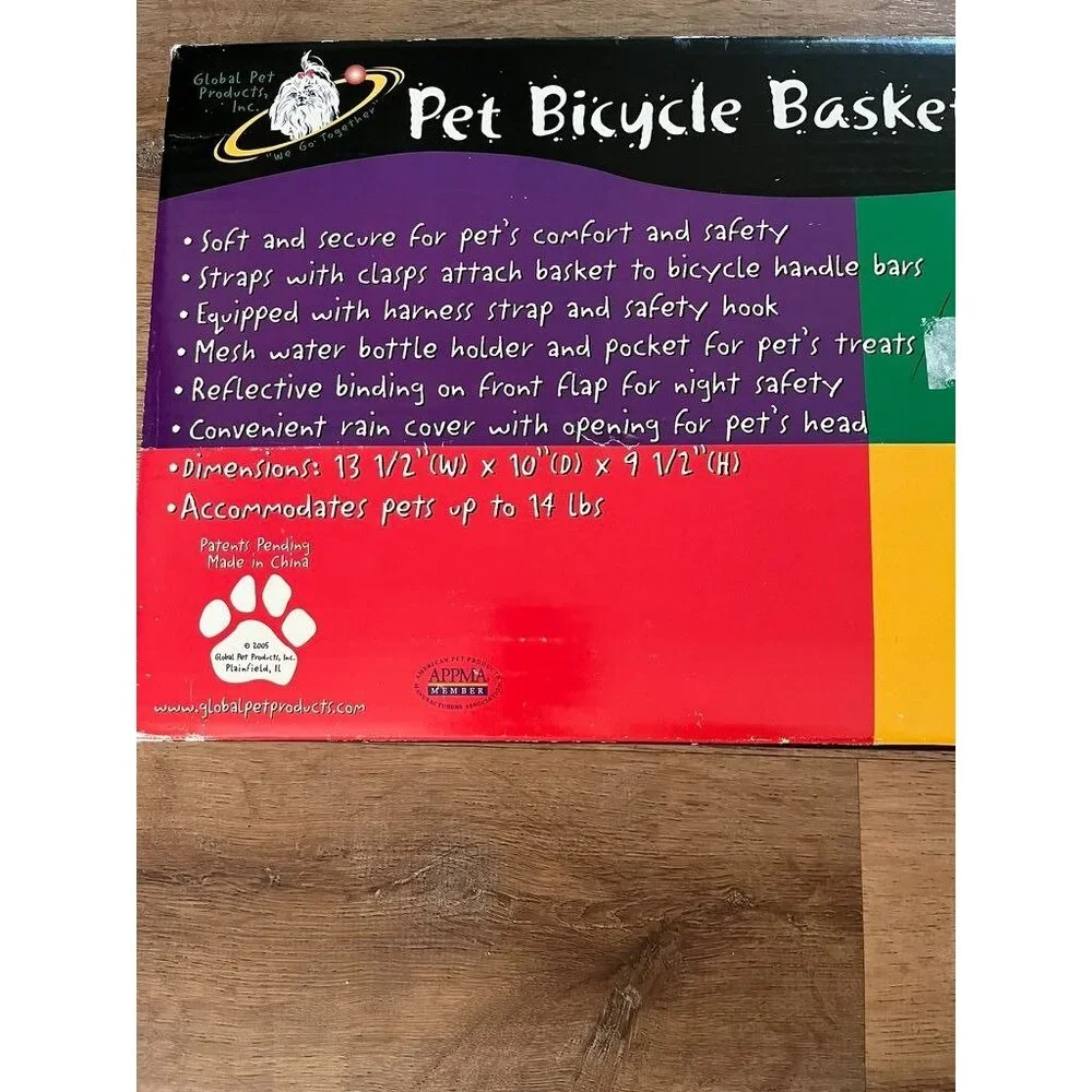 NEW Pet Bicycle Basket For Small Pets Up To 14 Lbs Soft & Secure With Clips To A - Picture 2 of 12